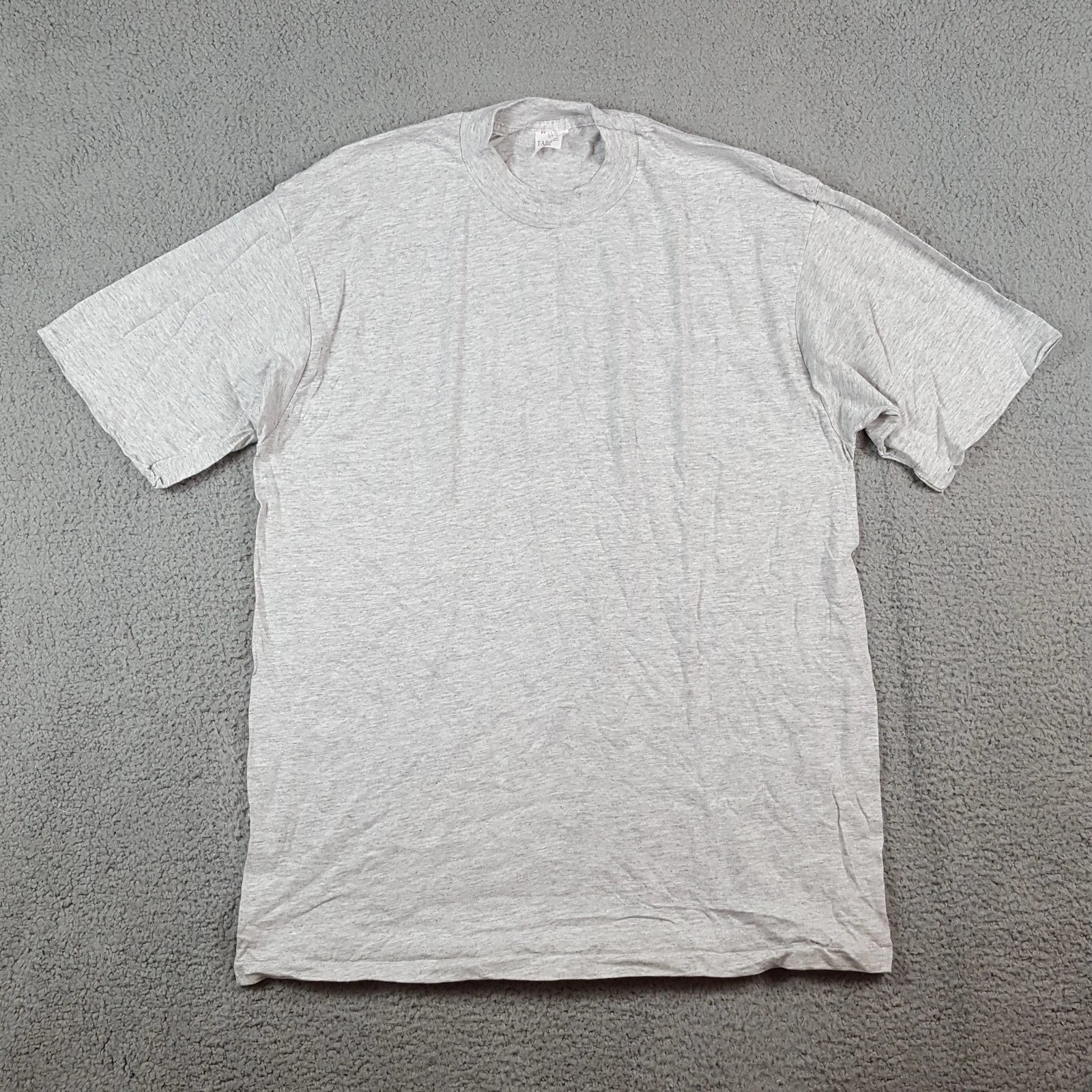 Vintage 90s Heather Gray Blank Plain Tee USA Size XL Band Music Tour T Shirt