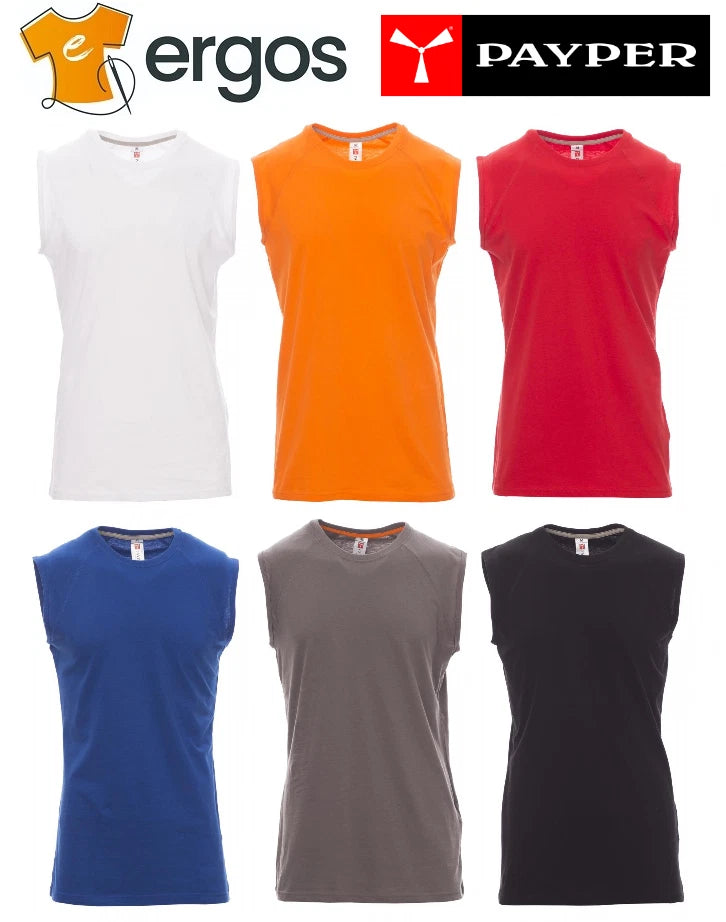 Payper SHORE Mens Sleeveless Cotton Tank Top Crew Neck T-Shirt