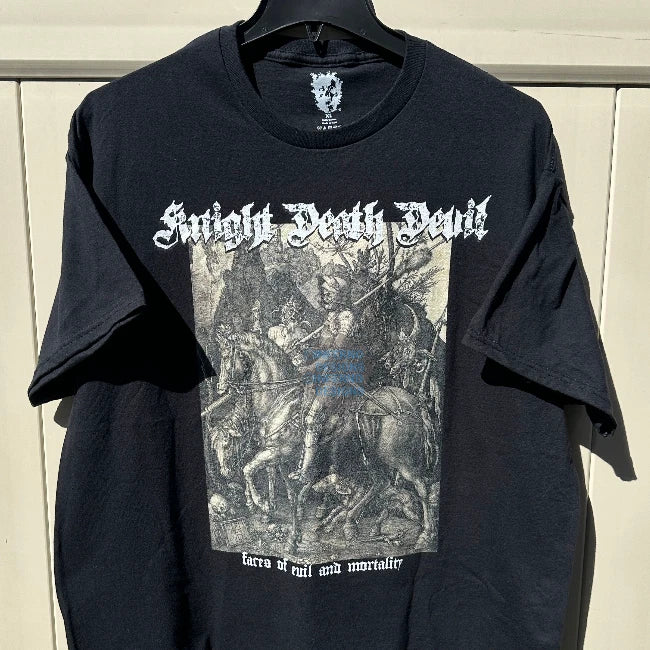 Knight Death Devil Shirt Gustave Dore T-shirt Y2K Grunge Goth Metal Vintage Tee