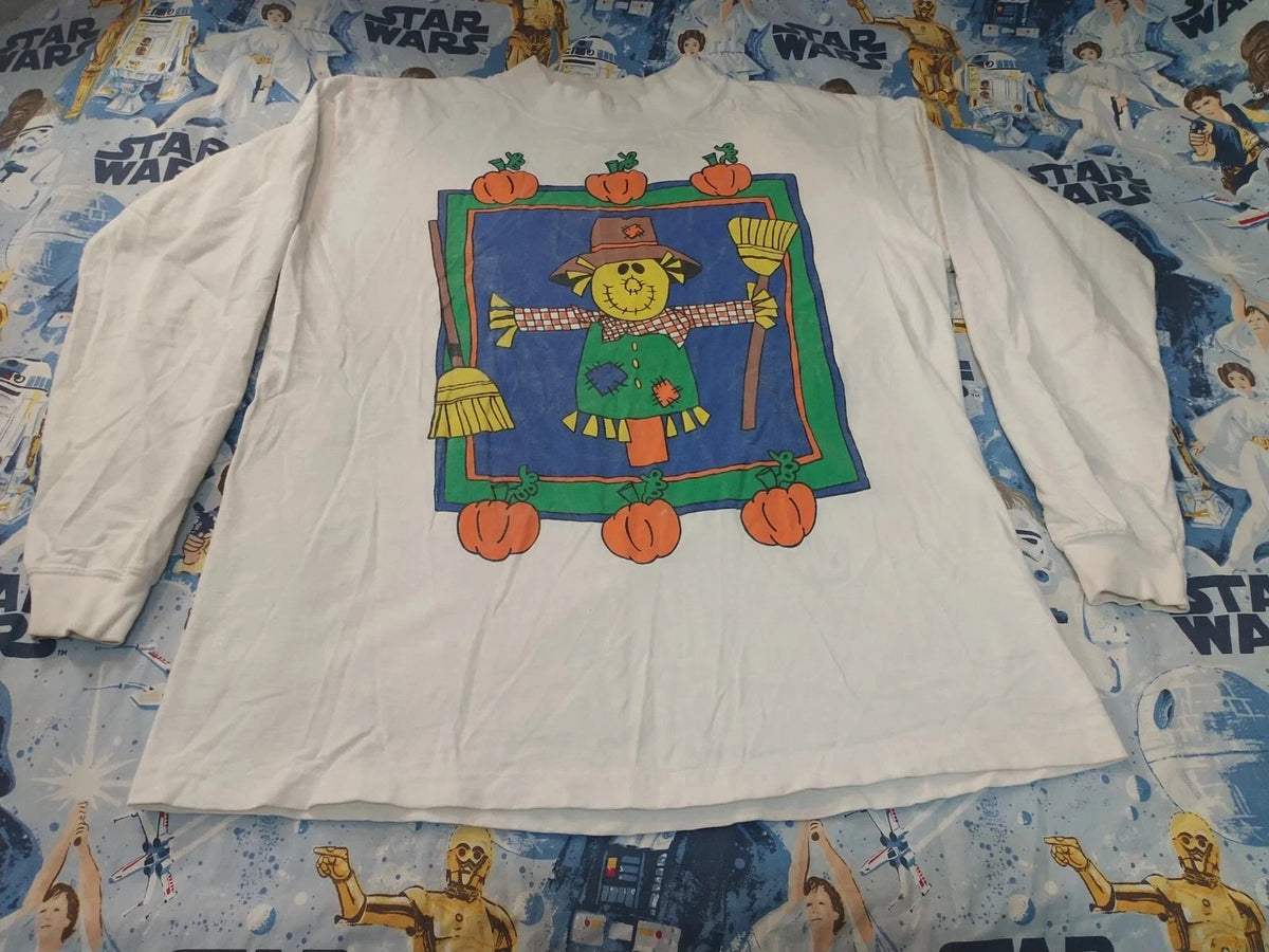 SALE 30% VTG 90's Halloween Scarecrow Pumpkin Patch Autumn T-shirt All Size