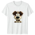 Cute Fluffy Wide Eyed Dog T-Shirt Puppy Illustration Gift For Him And Her
