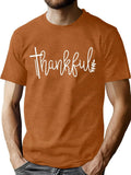 HQP Thanksgiving Shirts for Men: Thankful Grateful Blessed T Shirt Fall Pumpkin