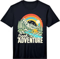 Retro Camping Rainbow Mountains Adventure Graphic Tee