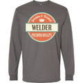 Inktastic Welding Gift For Welder Long Sleeve T-Shirt Job Retired Ironworker Tee
