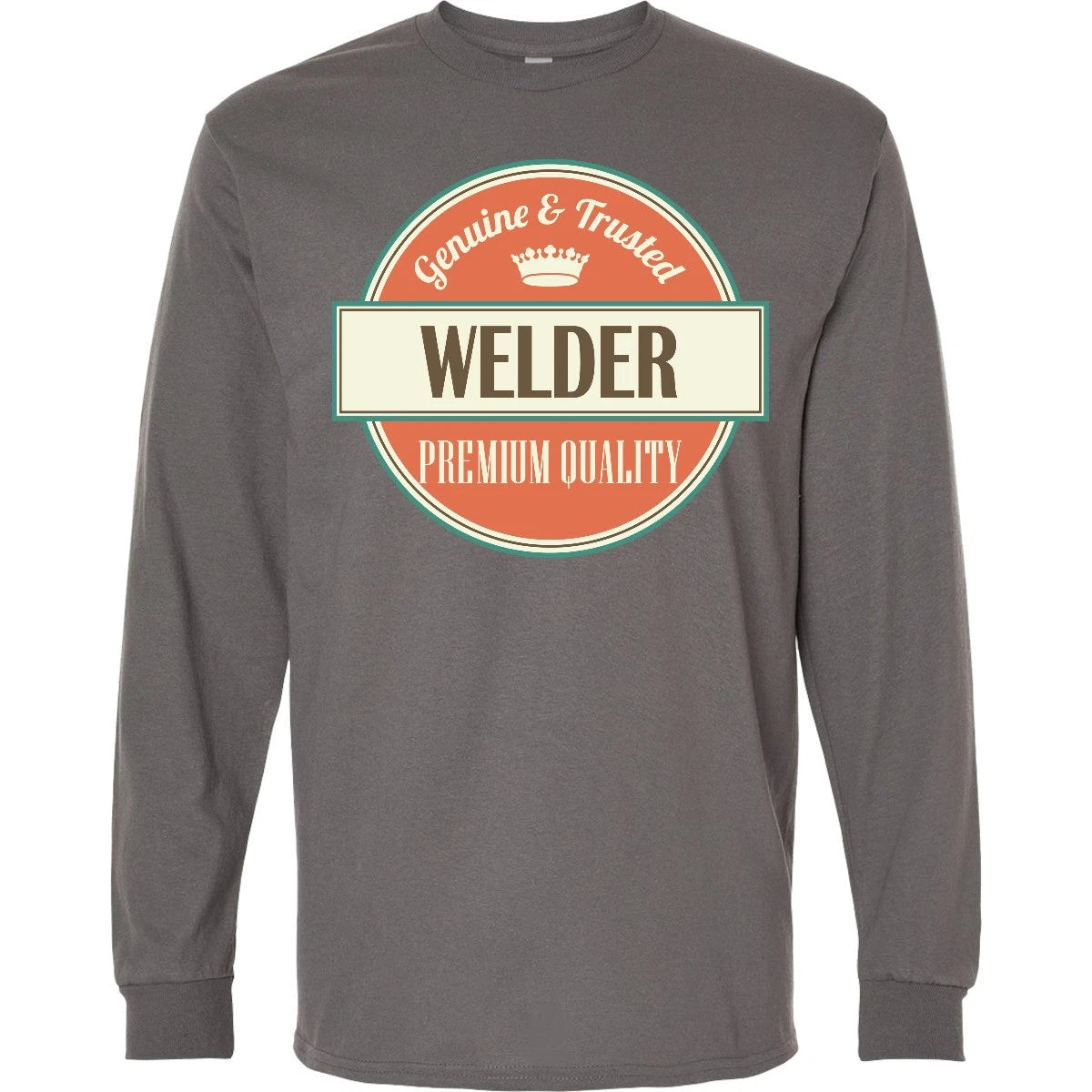 Inktastic Welding Gift For Welder Long Sleeve T-Shirt Job Retired Ironworker Tee