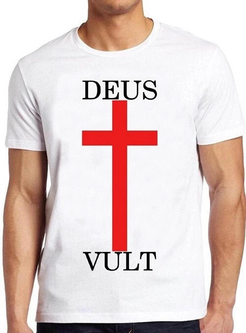 Deus Vult Catholic Religion Christian Crusade Bible Cool Gift Tee T Shirt M137