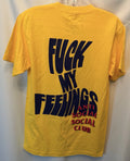 Anti Social Social Club Size Small Authentic T-Shirt Yellow F*** My Feelings
