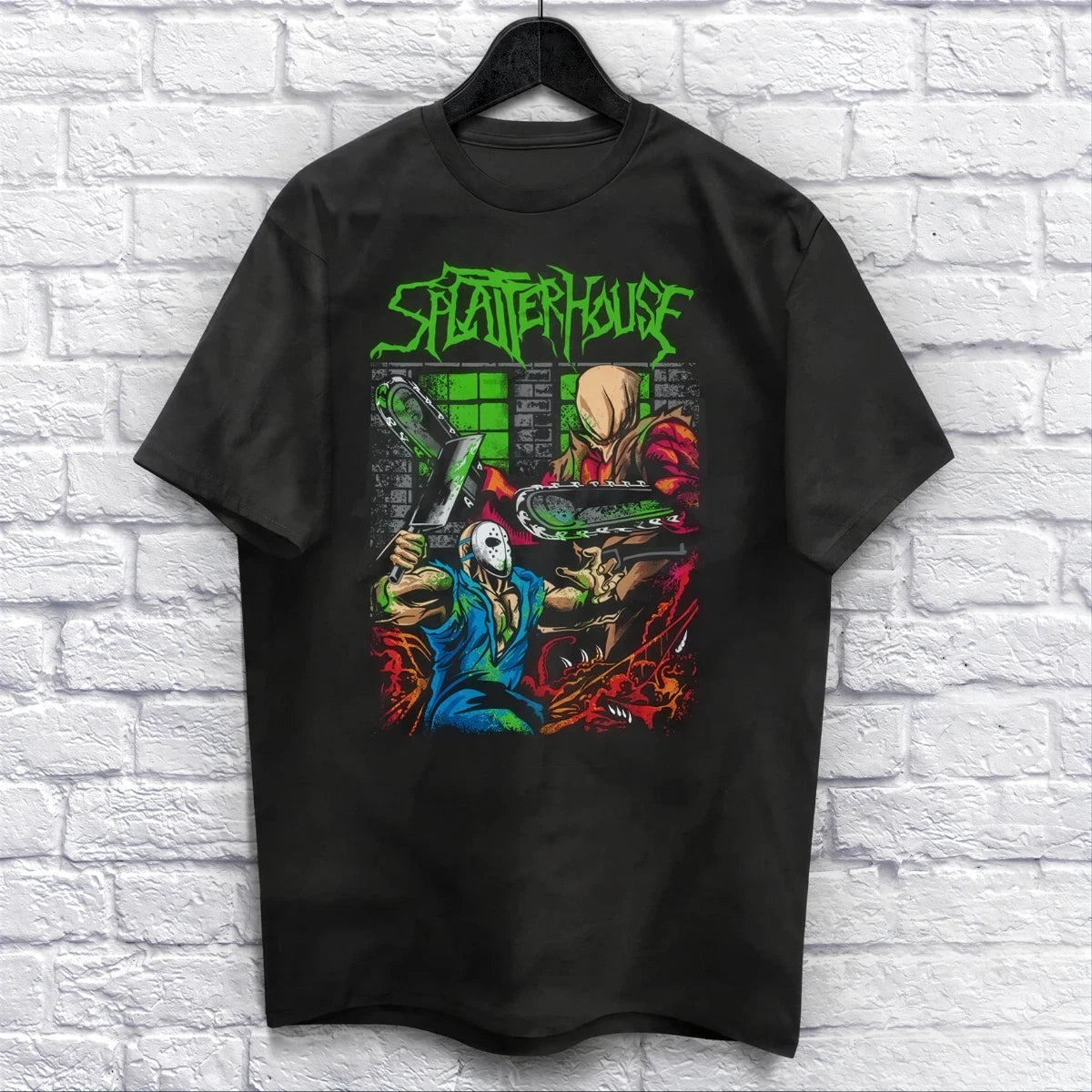 Splatterhouse Gamer Horror Video Game Unisex Retro Metal Tee