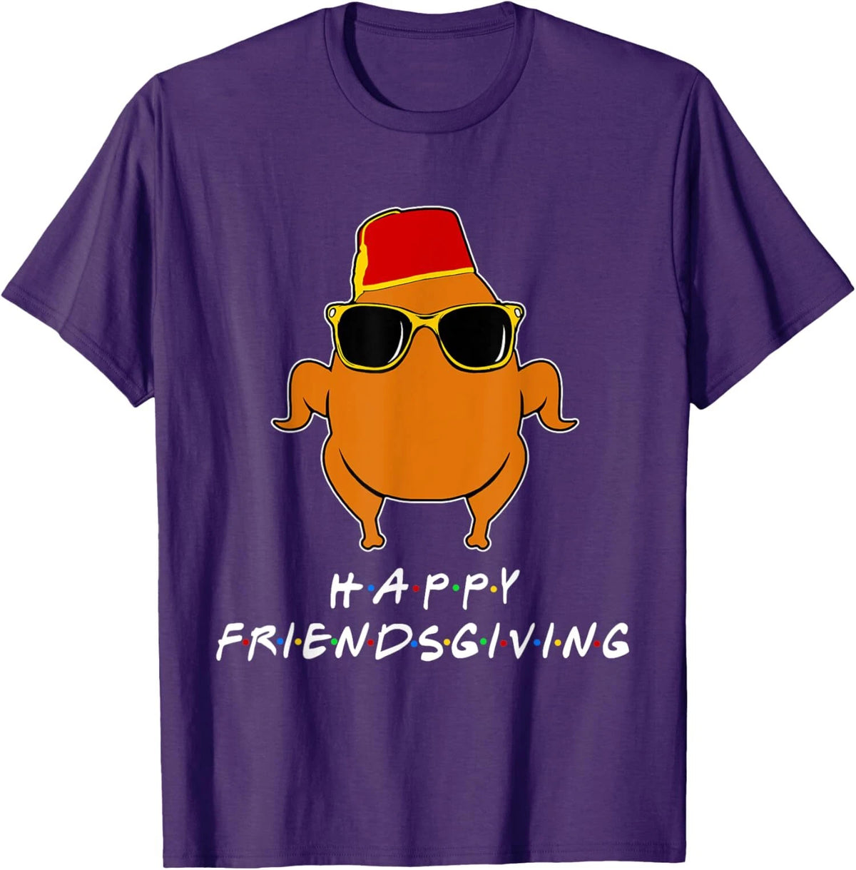 Happy Friends Thanksgiving Friendsgiving Turkey Unisex T-Shirt