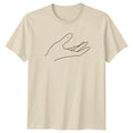 Minimalist Outline Drawing Of Open T-Shirt Line Drawing Art Novelty Gift