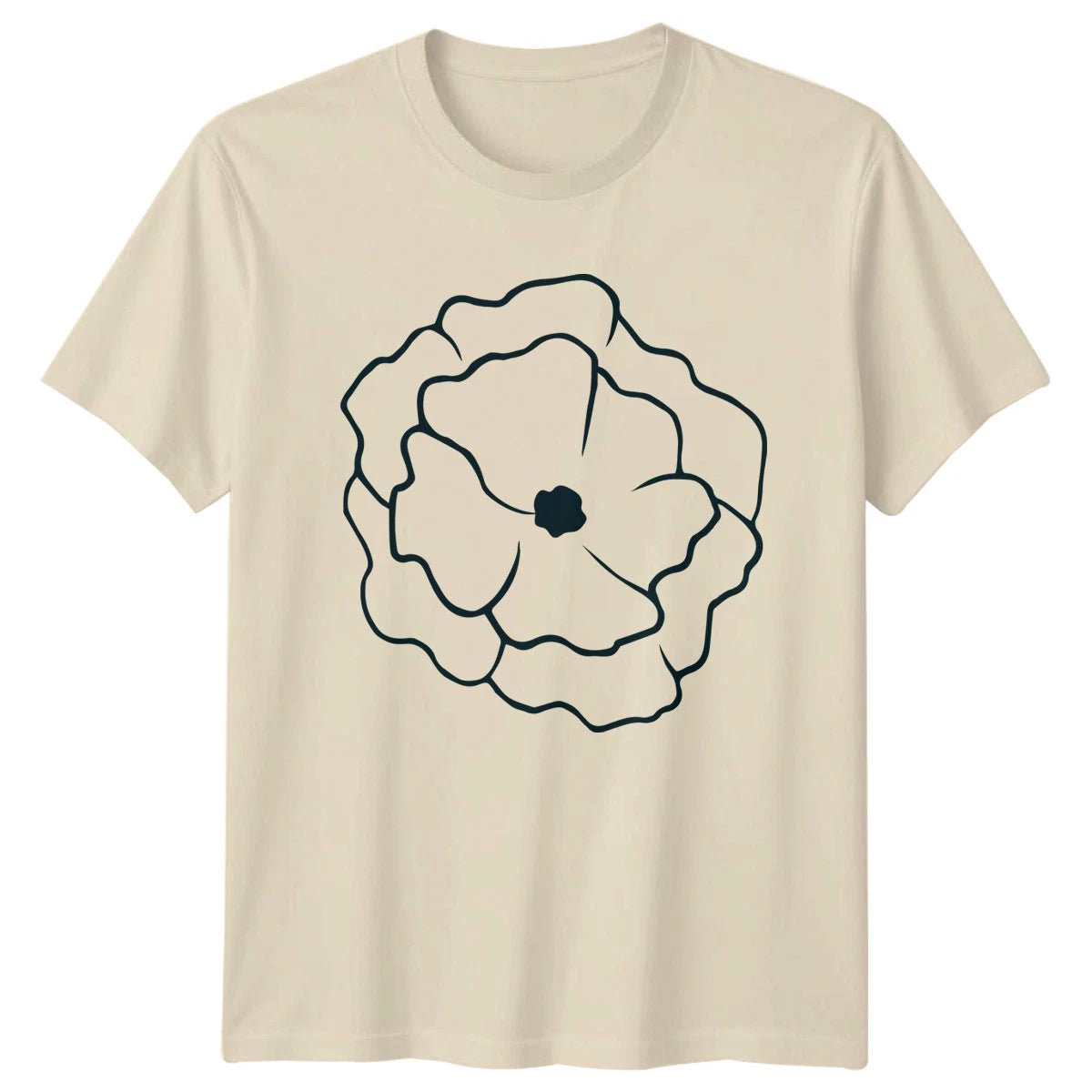 Minimalist Botanical Floral Line Art T-Shirt Outline Drawing Botanical