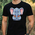 Mens Funny Elephant Print Cotton T-Shirt Size XS to 5XL