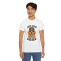 Just A Dad Who Loves His Dog T-Shirt Dog Dad Golden Retriever Fathers Day Tee