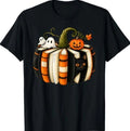 Halloween Reading Pumpkin Book Cat Ghost Librarian Teacher T-Shirt Image 1 of 2