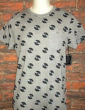 MENS CREATIVE DESTRUCTION VINYL RECORD HEATHER GRAY POCKET T-SHIRT SIZE L