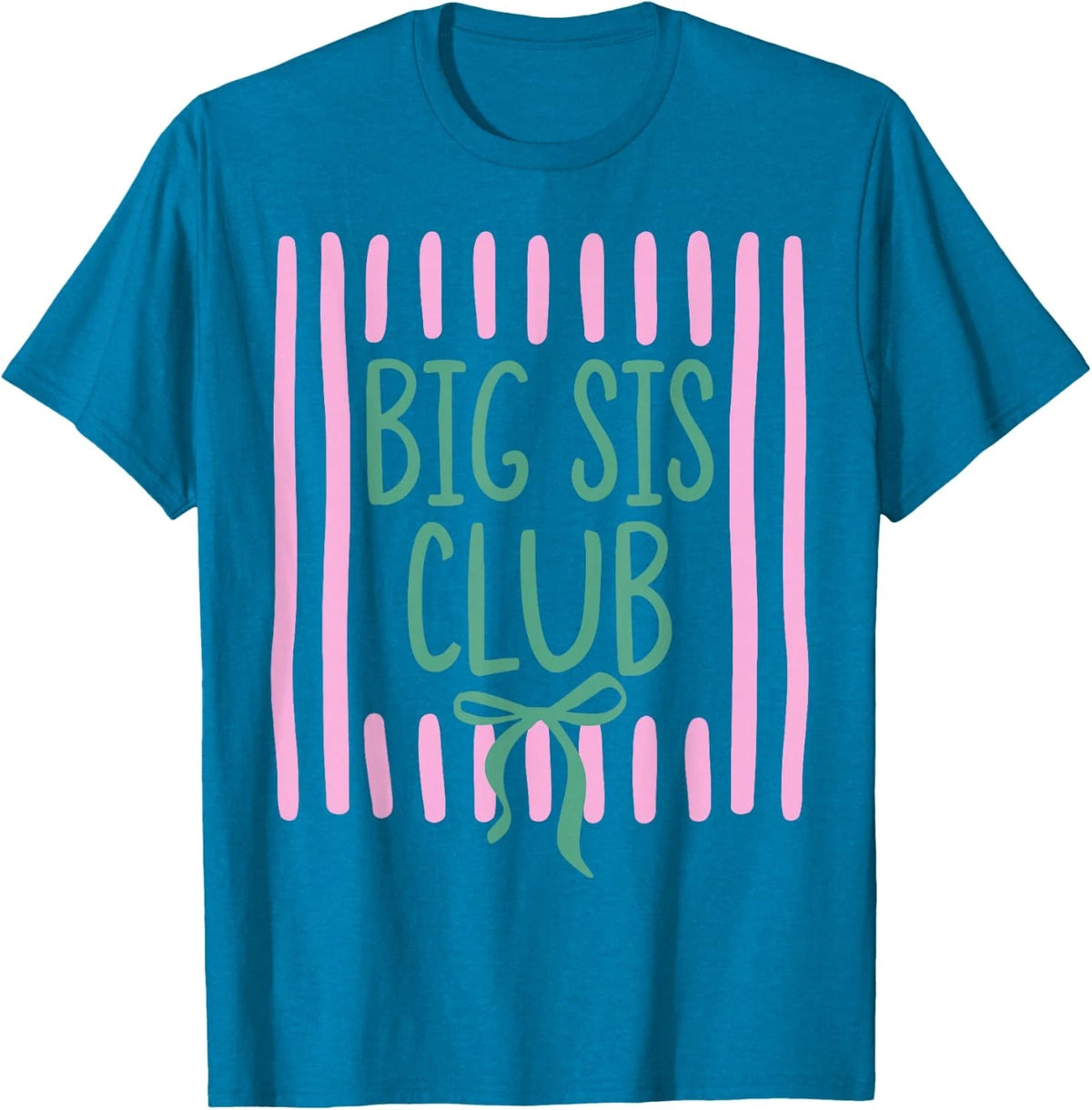 Striped Big Sister Club Matching Sibling Promoted to Big Sis Unisex T-Shirt