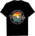 Van Life Clothing Retro Vintage Van Dwellers Van Life Nomads T-Shirt SIze XL