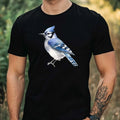 Mens Watercolour Bird Print Cotton T-Shirt Size XS to 5XL