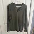 George Green Long Sleeve Henley Mens Size Medium Travel Minimalist Casual