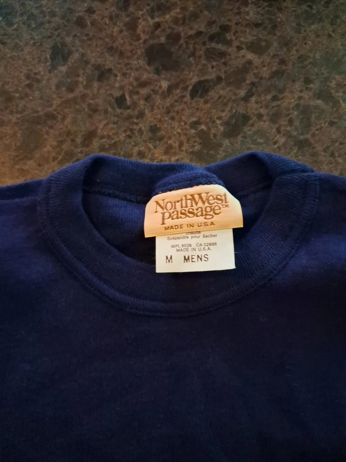 Vtg 1970's Nothwest Passage NWT Navy Blue Shirt Top Punk Rock Trucker Look *22FB
