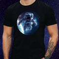 Mens Lone Astronaut Motif Cotton T-Shirt Size XS to 5XL