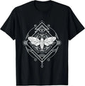Mystical Moth Eye Sacred Geometry Graphic T-Shirt for Unique Style Sizes S-5XL Image 1 of 4