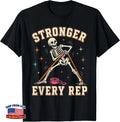 Stronger Every Rep Skeleton Halloween Physical Therapy PTA T-Shirt