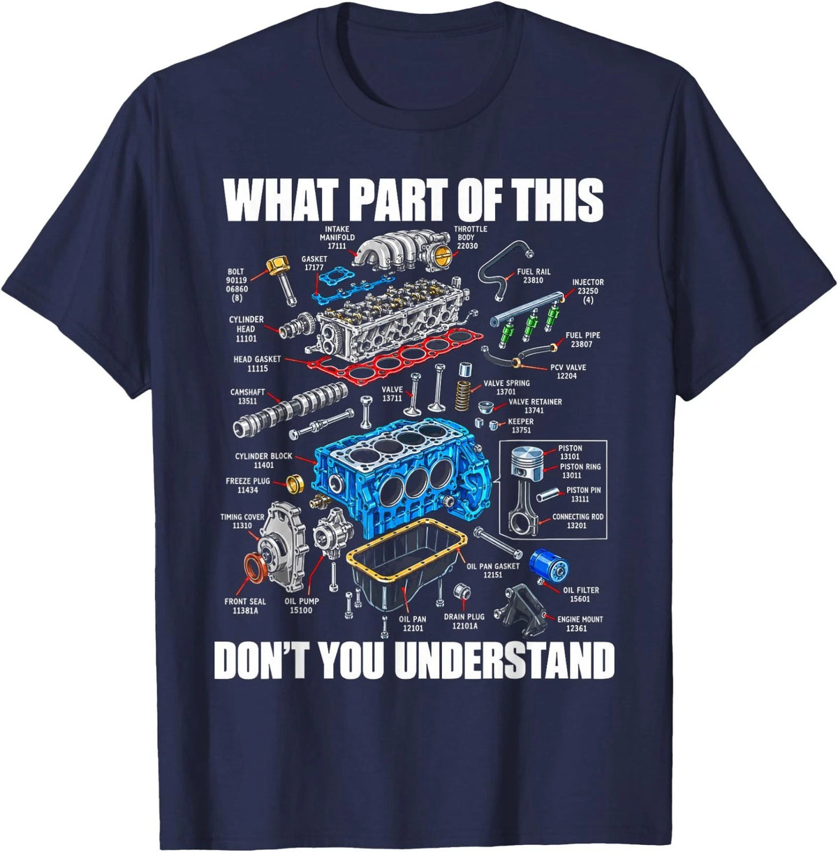 What Part of This Don’t You Understand Engine Diagram T-Shirt
