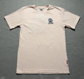 Members Only Graphic T-Shirt Men’s Large Pink Embroidered Skeleton Peace Tee