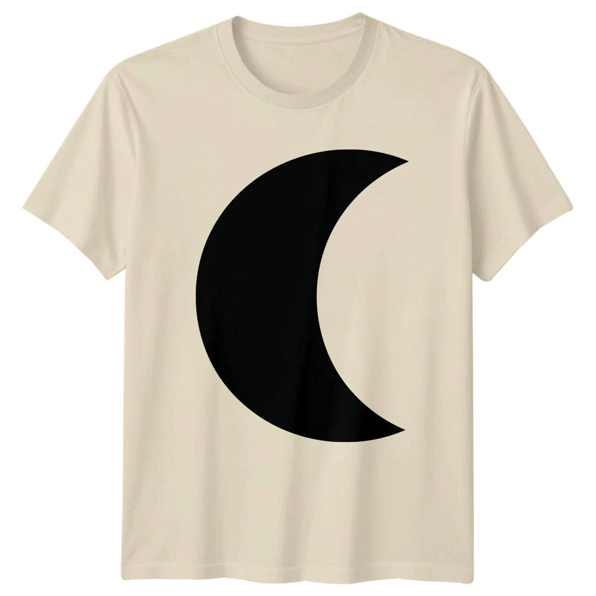 Minimalist Black Crescent Moon Silhouette T-Shirt Lunar