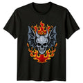 Demon Skull Wings Flames T-Shirt Biker Gothic Gift For Him And Her