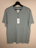 NWT Jason Wu 100% Cotton Teal Heavyweight Tee Size L Crew Neck Short Sleeve