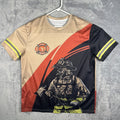 Firefighter Shirt 3D Honor Courage Fire Rescue Turnout Gear Scene Size Large S/S
