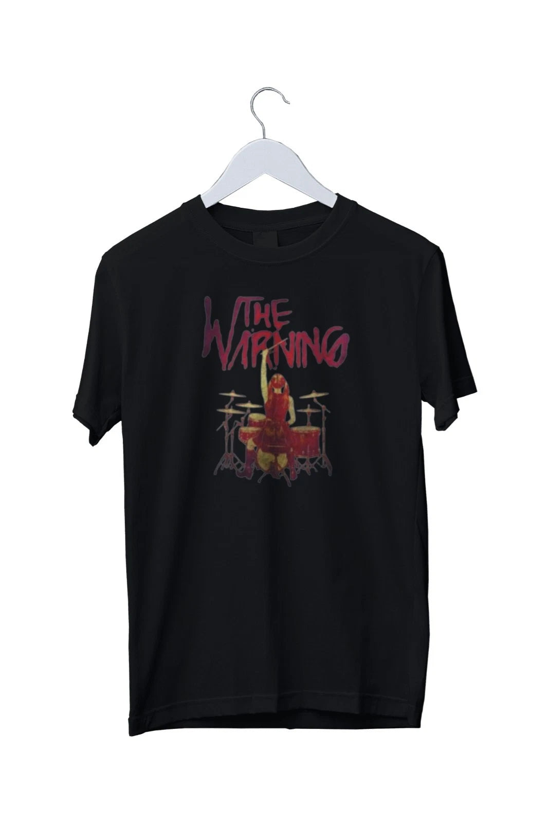 The Warning Band Rock Music Graphic Print T-Shirt Mens S M L XL 2 3 4 XL