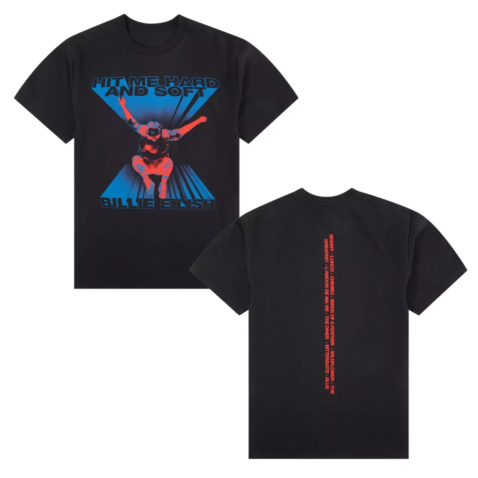 Billie Eilish Tracklist HIT ME HARD AND SOFT: THE TOUR Live in 3D T-shirt