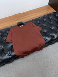 Brunello Cucinelli Men's Business Crew-Neck Knit Short-Sleeve Red T-Shirt