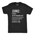Mens JOMO Joy Of Missing Out T Shirt Funny Sarcastic Introvert Graphic Novelty Image 1 of 4