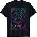 Libra Tarot Card September October Birthday Astrology Zodiac T-Shirt