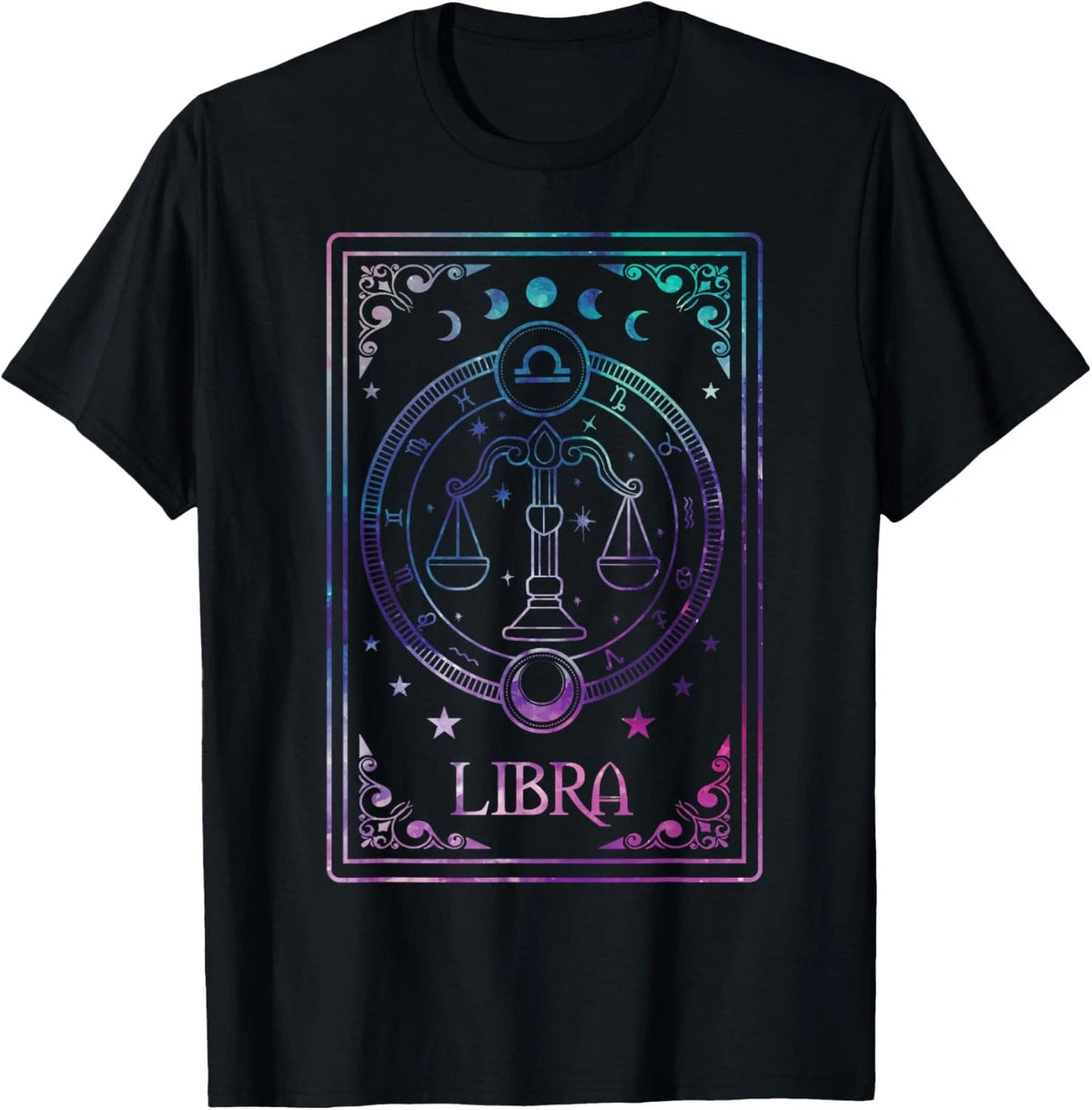 Libra Tarot Card September October Birthday Astrology Zodiac T-Shirt