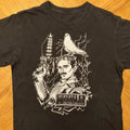 Vintage Tesla Tshirt Small Fade Black Nikola Inventor Engineer Retro Y2K Graphic Image 1 of 4