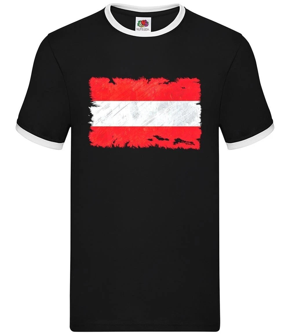 Österreich Grunge Flagge - Herren Ringer - Österreicher Wien Country City
