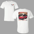 Corvette C4 Retro Sunset T-shirt, 2 Sides Graphic Tee Featuring 1984�1996  Image 1 of 4