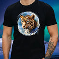 Mens Leopard Print Cotton T Shirt Size XS to 5XL