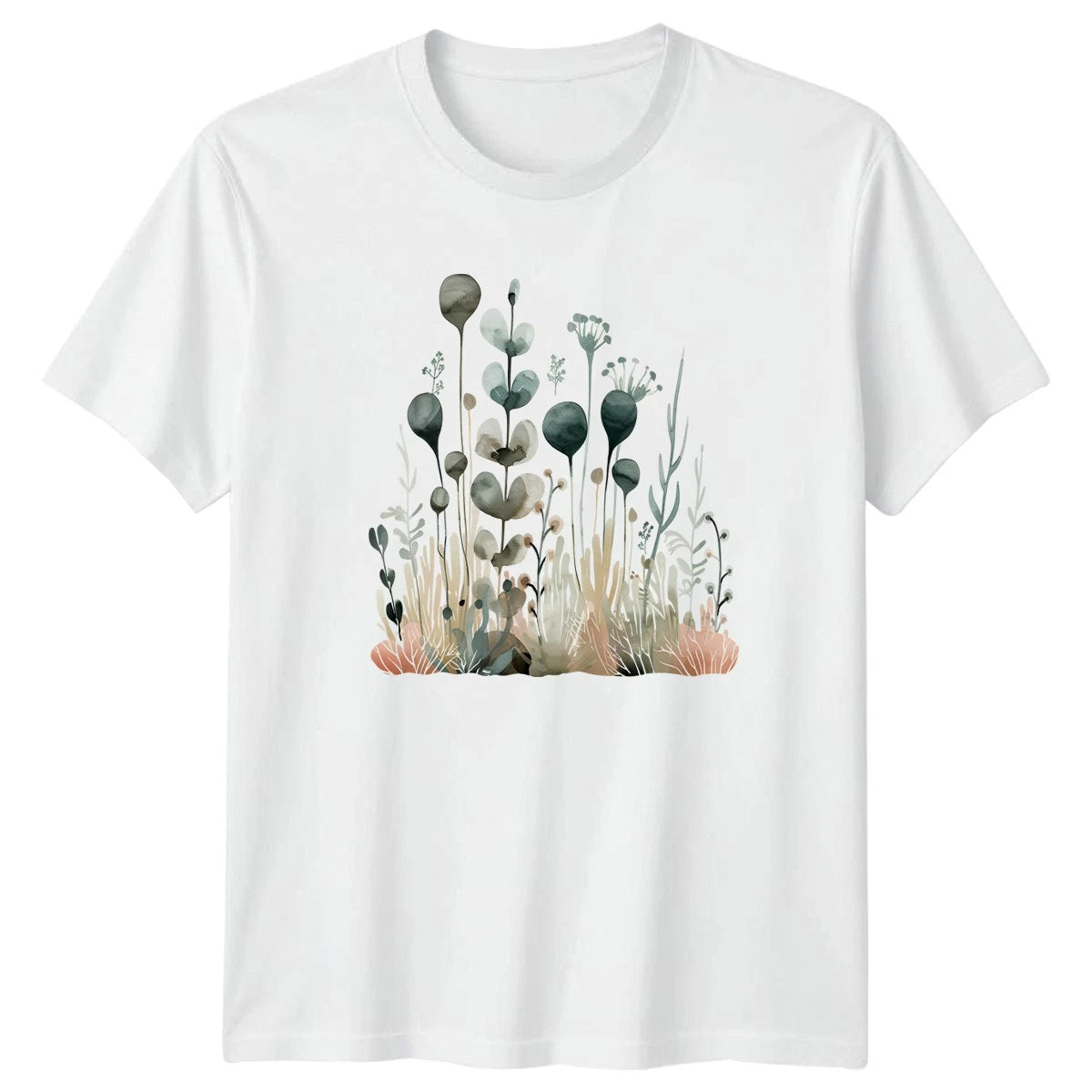 Watercolor Plant T-Shirt Botanical Illustration Gift For Him And Her