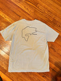 Simms Men’s L Gray Cotton Crew Neck Short Sleeve Fish Logo Graphic T-Shirt
