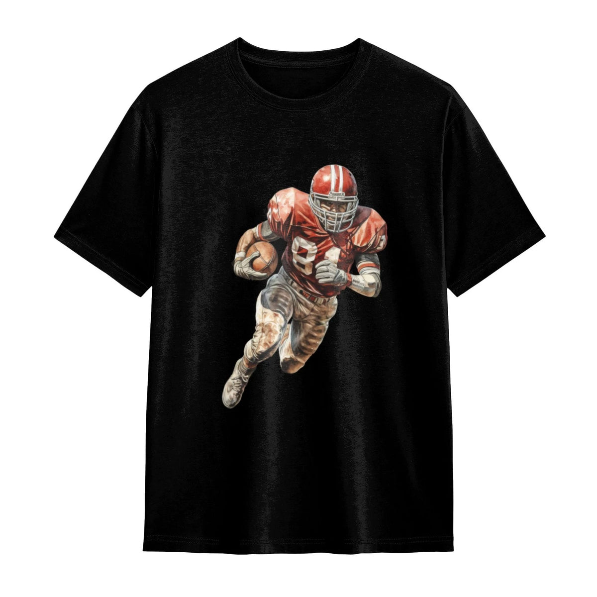 Vintage Running Back Football Player 90s Sports Nostalgia Game Day T-Shirt Image 1 of 4