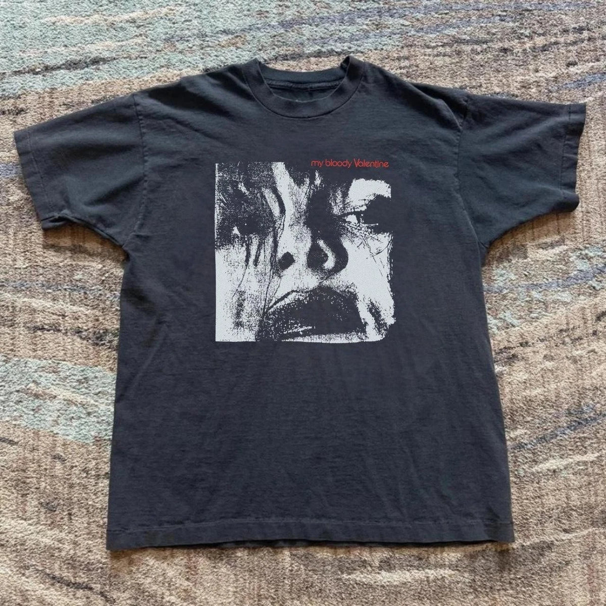NWT Y2K Art Graphic T-Shirt Black Retro Abstract Streetwear Tee
