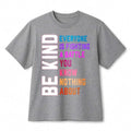 Unisex Inspirational Be Kind Tee Text Print Positive Quote Gift Cotton T-shirt