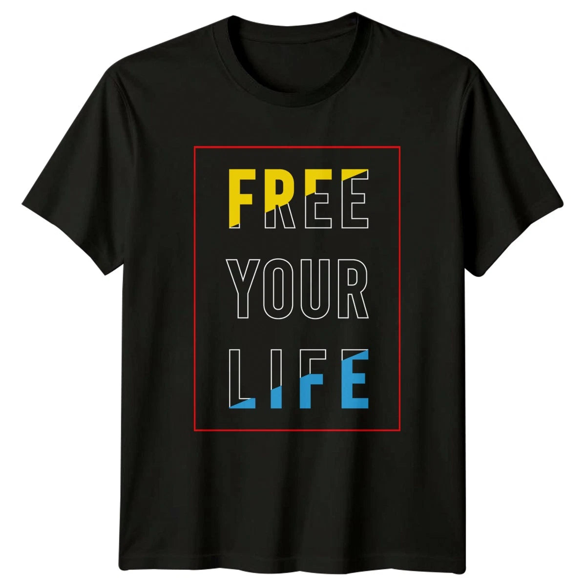 Free Your Life T-Shirt Minimalist Inspirational Typography 2026 Gift