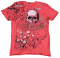Cool Amplified Sain Honneur Tête de Mort Strass Rock Star Tatouage Vip T-Shirt S